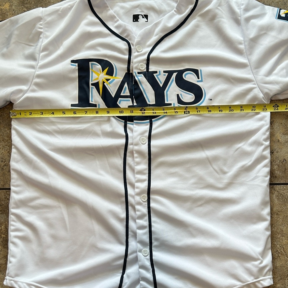 Devil Rays White Baseball Reversible Jersey - image 6
